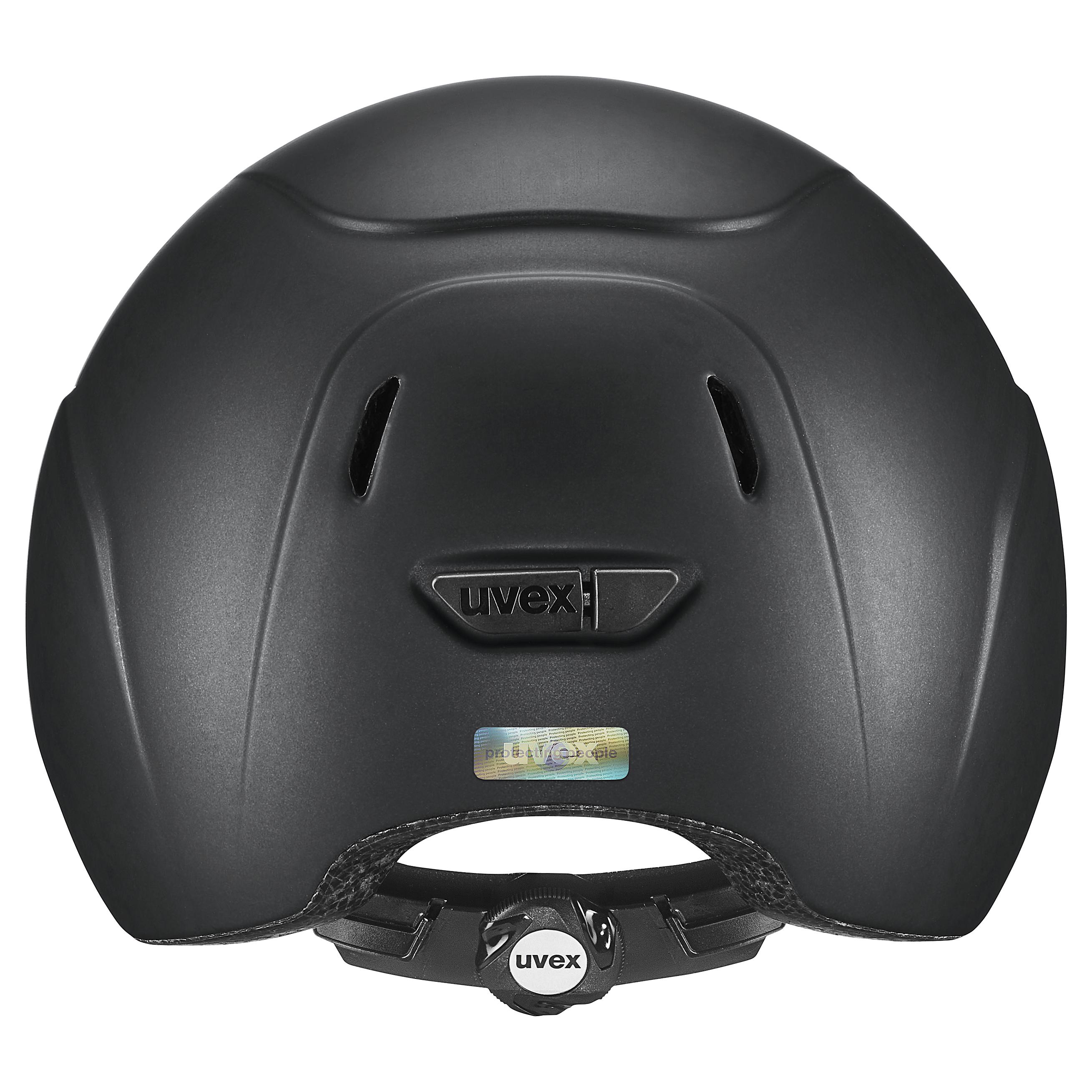 Uvex - Matowa czerń - Regulowany dziecięcy kask jeździecki rozmiar 49-54 cm