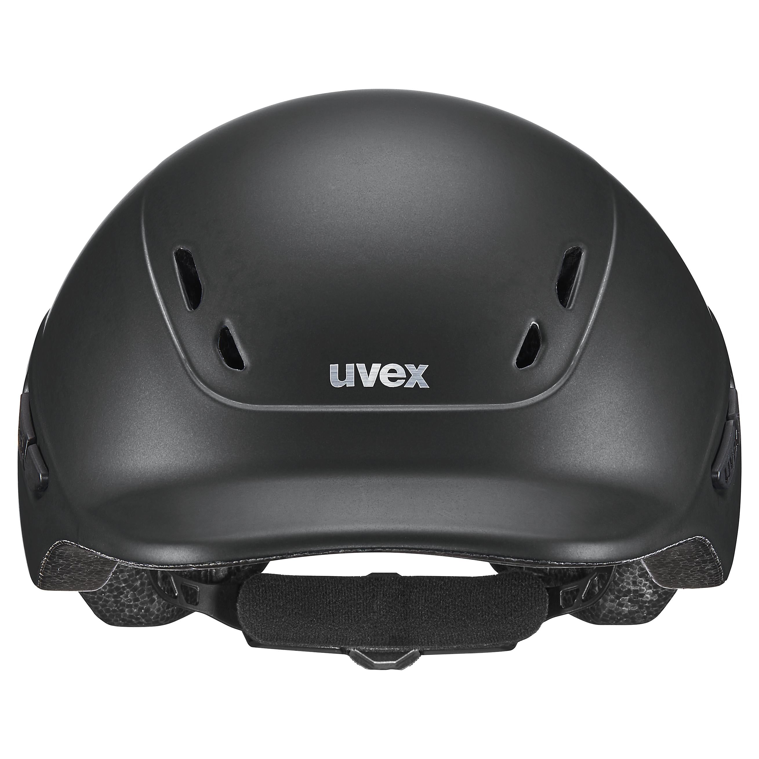 Uvex - Matowa czerń - Regulowany dziecięcy kask jeździecki rozmiar 49-54 cm