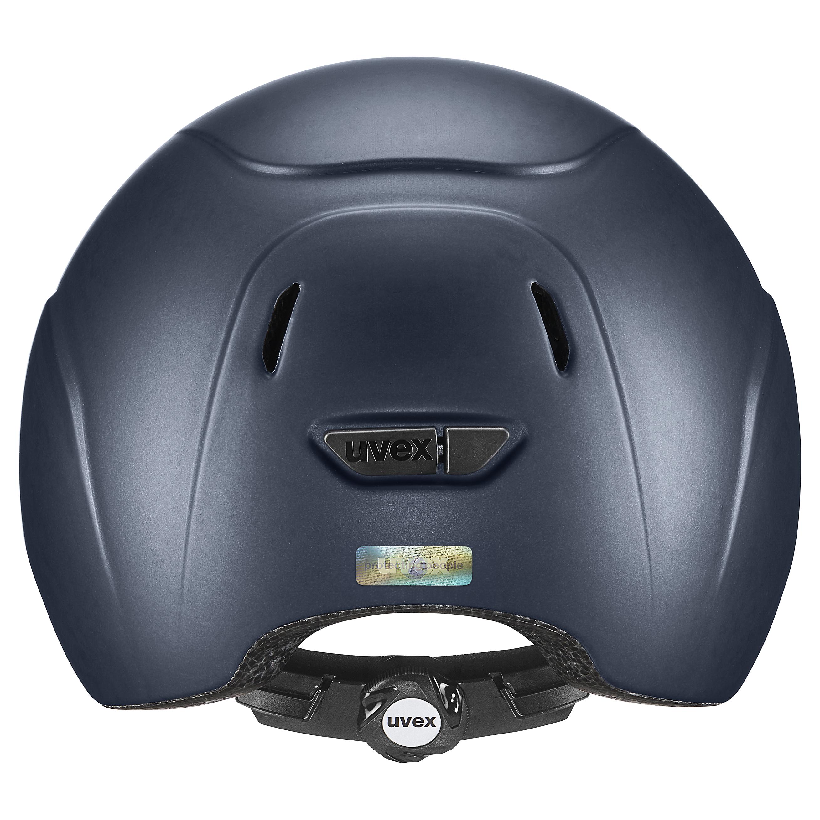 Uvex - Matowy granat - Regulowany dziecięcy kask jeździecki rozmiar 49-54 cm
