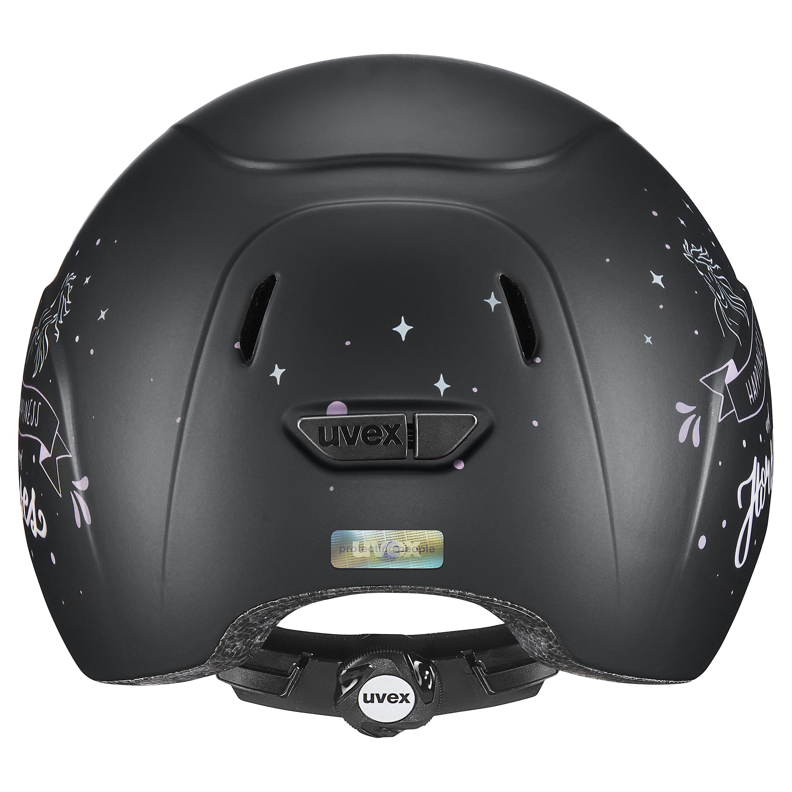 Uvex - Happy Horse czarny - Regulowany dziecięcy kask jeździecki rozmiar 49-54 cm