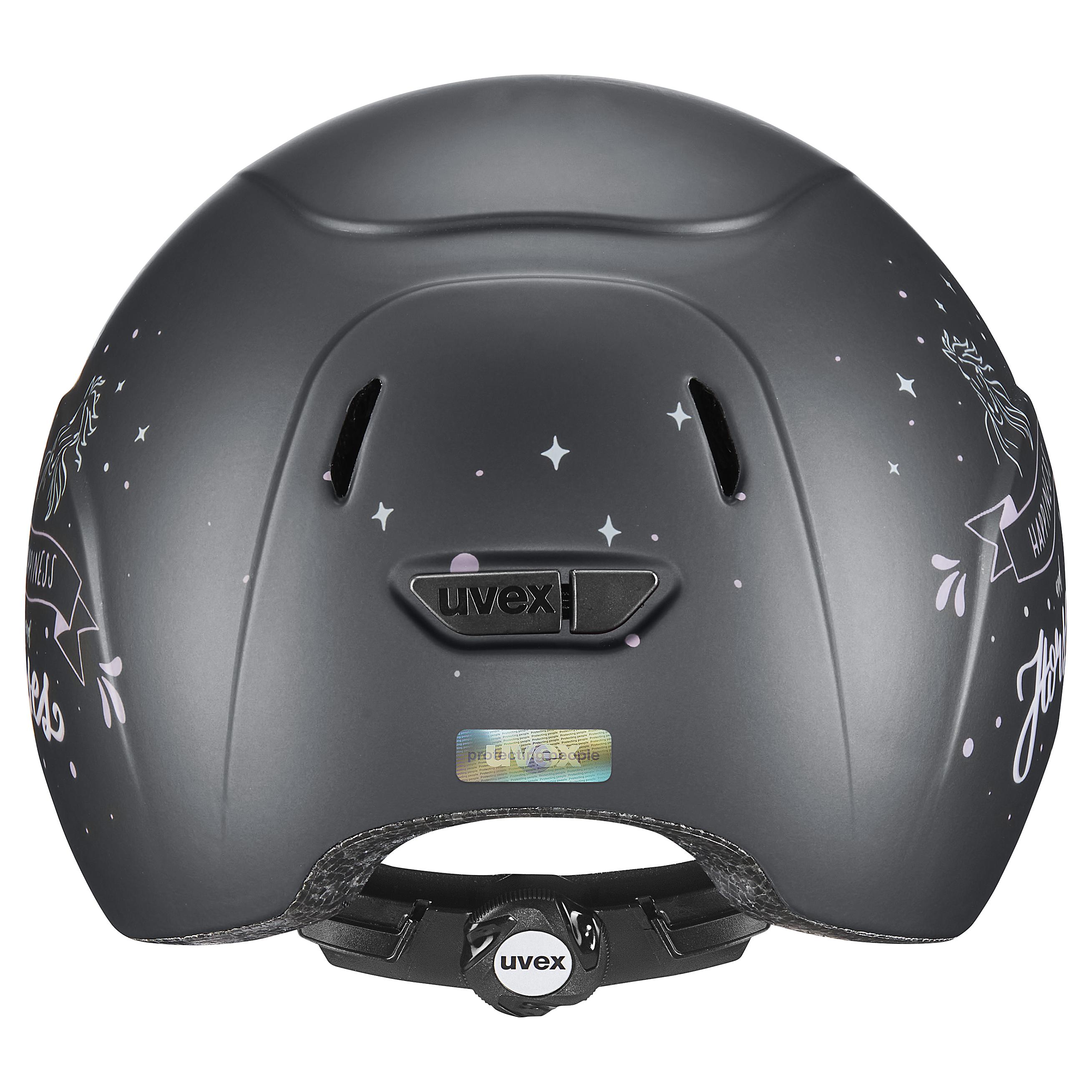 Uvex - Happy Horse antracyt - Regulowany dziecięcy kask jeździecki rozmiar 49-54 cm